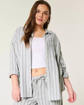 Πουκάμισο Oversized Line-Blend