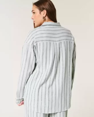 Πουκάμισο Oversized Line-Blend