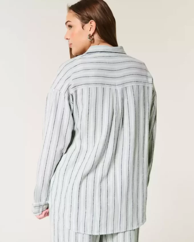 Πουκάμισο Oversized Line-Blend