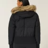 Μπουφάν Puffer Bomber Trim Faux Fur Μπουφάν Puffer Bomber Trim Faux Fur