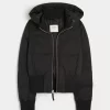 Μπουφάν Puffer Bomber Trim Faux Fur Μπουφάν Puffer Bomber Trim Faux Fur