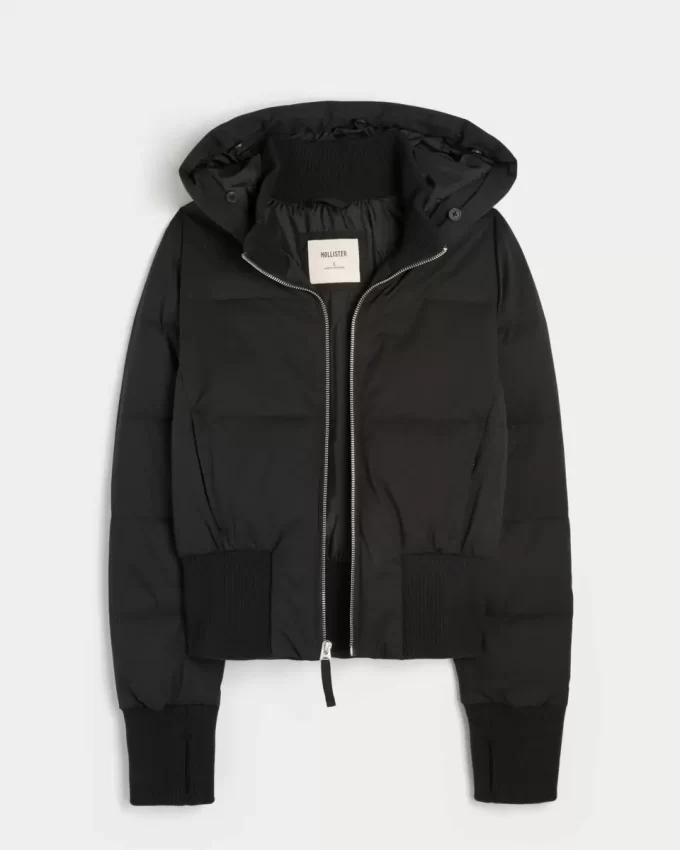 Μπουφάν Puffer Bomber Trim Faux Fur Μπουφάν Puffer Bomber Trim Faux Fur