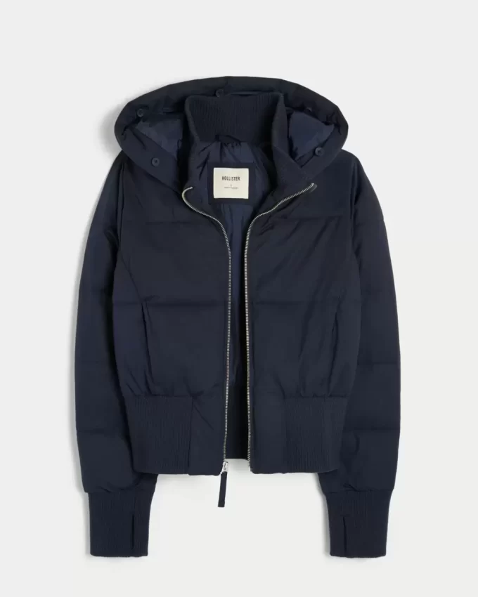 Μπουφάν Puffer Bomber Trim Faux Fur Μπουφάν Puffer Bomber Trim Faux Fur