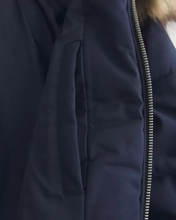 Μπουφάν Puffer Bomber Trim Faux Fur Μπουφάν Puffer Bomber Trim Faux Fur