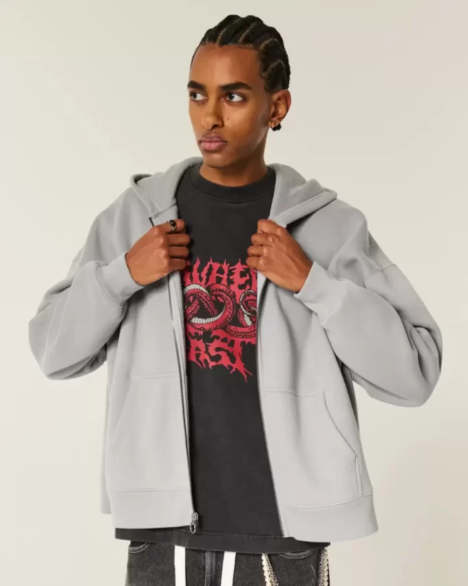Rectangle Fit Zip-Up Hoodie Rectangle Fit Zip-Up Hoodie
