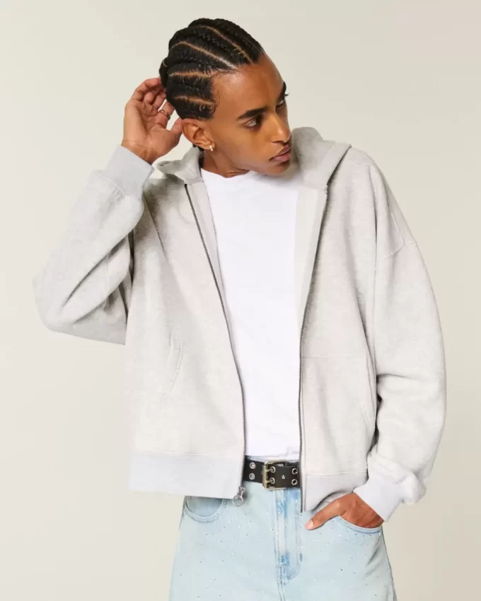 Rectangle Fit Zip-Up Hoodie Rectangle Fit Zip-Up Hoodie