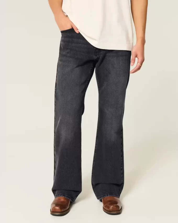 Πλυμένο μαύρο τζιν Relaxed Bootcut Πλυμένο μαύρο τζιν Relaxed Bootcut