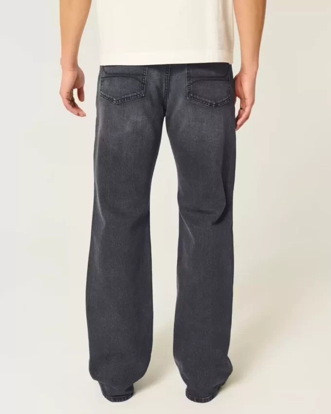Πλυμένο μαύρο τζιν Relaxed Bootcut Πλυμένο μαύρο τζιν Relaxed Bootcut