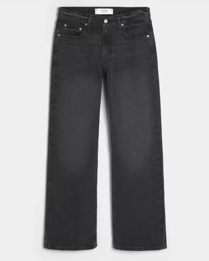 Πλυμένο μαύρο τζιν Relaxed Bootcut Πλυμένο μαύρο τζιν Relaxed Bootcut