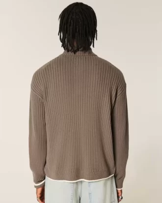 Πουλόβερ Relaxed Number Graphic Zip-up Πουλόβερ Relaxed Number Graphic Zip-up