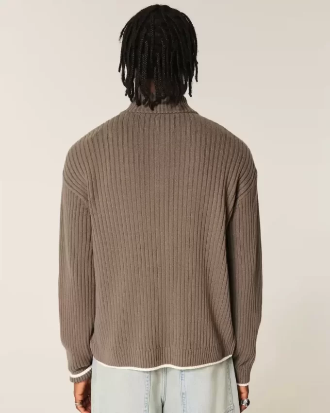 Πουλόβερ Relaxed Number Graphic Zip-up