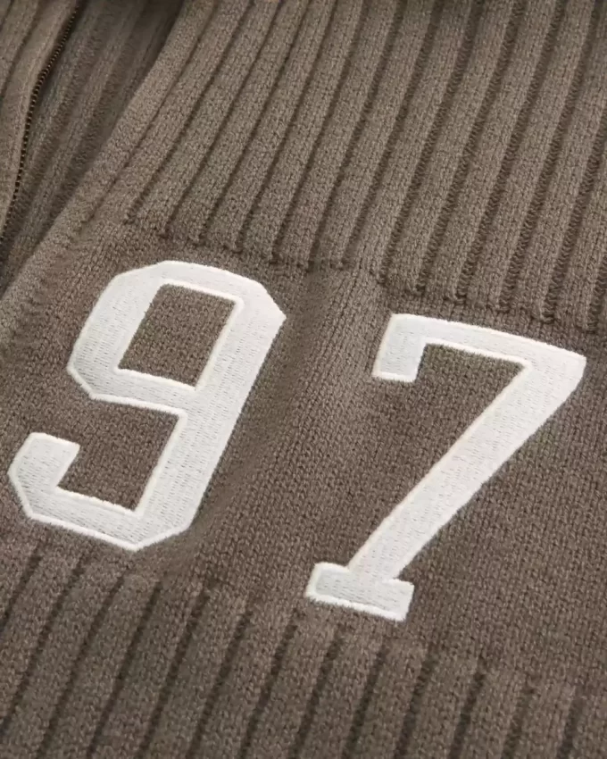 Πουλόβερ Relaxed Number Graphic Zip-up