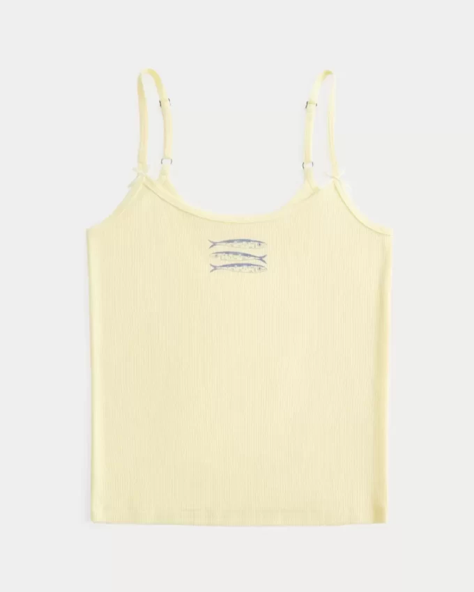Ribbed Fish Graphic Cami Ribbed Fish Graphic Cami