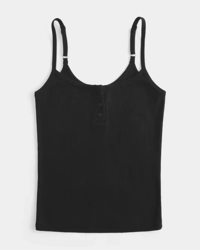 Ribbed Notch Henley Cami Ribbed Notch Henley Cami