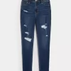 Υψηλό Ripped Dark Wash Super Skinny Jeans Υψηλό Ripped Dark Wash Super Skinny Jeans