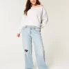 Χαμηλό Ripped Light Wash Baggy Jeans Χαμηλό Ripped Light Wash Baggy Jeans