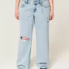 Χαμηλό Ripped Light Wash Baggy Jeans Χαμηλό Ripped Light Wash Baggy Jeans