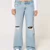 Χαμηλό Ripped Light Wash Baggy Jeans Χαμηλό Ripped Light Wash Baggy Jeans