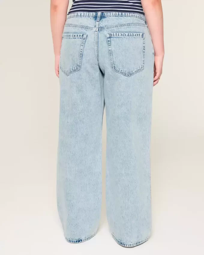 Χαμηλό Ripped Light Wash Baggy Jeans Χαμηλό Ripped Light Wash Baggy Jeans