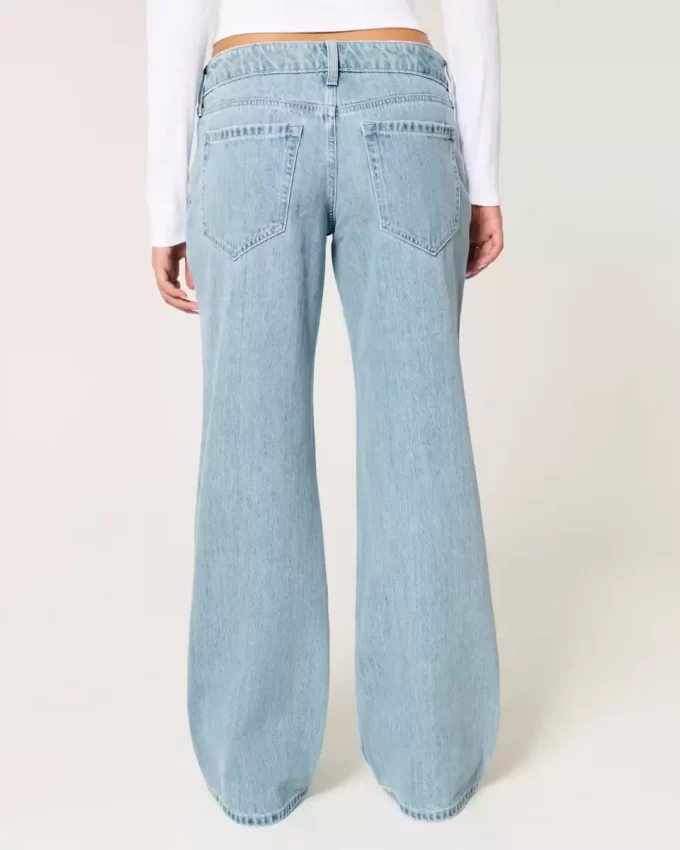 Χαμηλό Ripped Light Wash Baggy Jeans Χαμηλό Ripped Light Wash Baggy Jeans