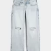 Χαμηλό Ripped Light Wash Baggy Jeans Χαμηλό Ripped Light Wash Baggy Jeans