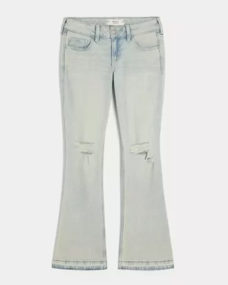 Χαμηλό Ripped Light Wash Bootcut τζιν