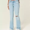 Χαμηλό τζιν Ripped Light Wash Κεντημένο Bootcut Χαμηλό τζιν Ripped Light Wash Κεντημένο Bootcut
