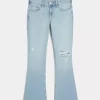 Χαμηλό τζιν Ripped Light Wash Κεντημένο Bootcut Χαμηλό τζιν Ripped Light Wash Κεντημένο Bootcut