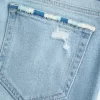 Χαμηλό τζιν Ripped Light Wash Κεντημένο Bootcut Χαμηλό τζιν Ripped Light Wash Κεντημένο Bootcut