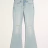 Ψηλόυαλο Ripped Light Wash Flare τζιν Ψηλόυαλο Ripped Light Wash Flare τζιν