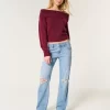 Χαλαρό ίσιο τζιν Χαμηλό Ripped Medium Wash