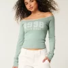 Γραφικό μπλουζάκι San Diego με δαντέλα Off-the-Shoulder Γραφικό μπλουζάκι San Diego με δαντέλα Off-the-Shoulder