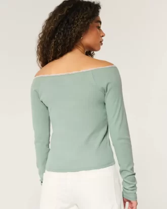 Γραφικό μπλουζάκι San Diego με δαντέλα Off-the-Shoulder