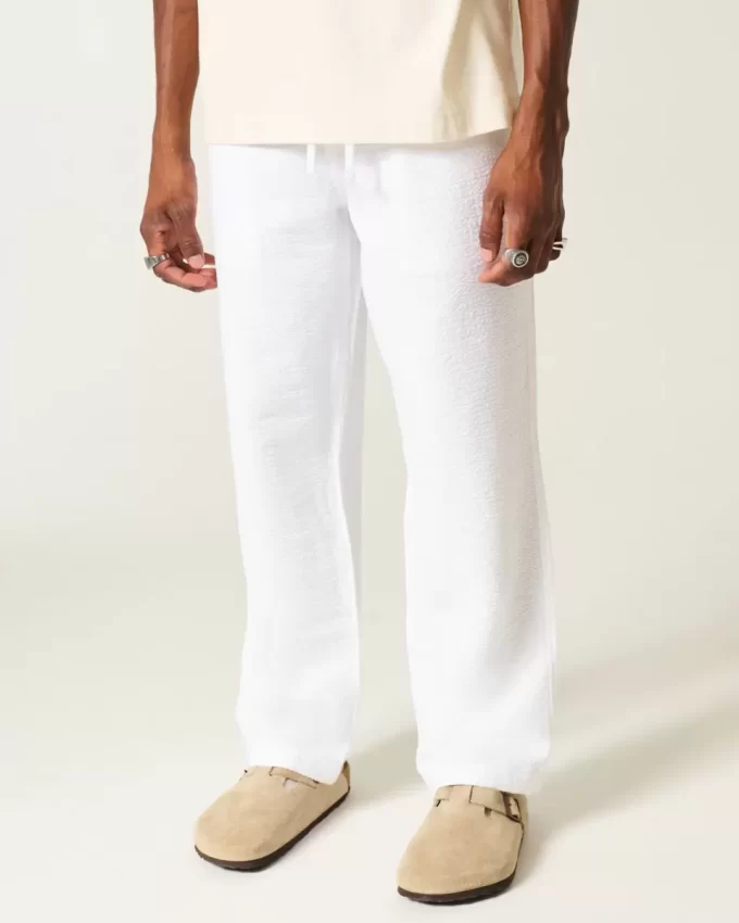 Seersucker Loose Pull-On παντελόνι Seersucker Loose Pull-On παντελόνι