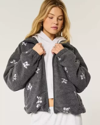 Κεντημένο Sherpa Fleece Jacket