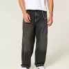 Πλυμένο Μαύρο Κεντημένο Φίδι Skater Baggy Jeans Πλυμένο Μαύρο Κεντημένο Φίδι Skater Baggy Jeans