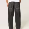 Πλυμένο Μαύρο Κεντημένο Φίδι Skater Baggy Jeans Πλυμένο Μαύρο Κεντημένο Φίδι Skater Baggy Jeans