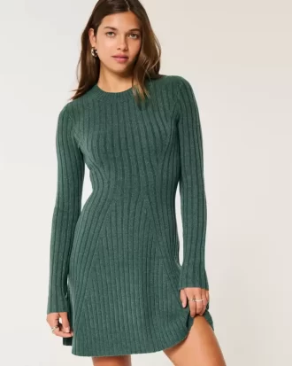 Φόρεμα με ριμπ Skater Mini Sweater