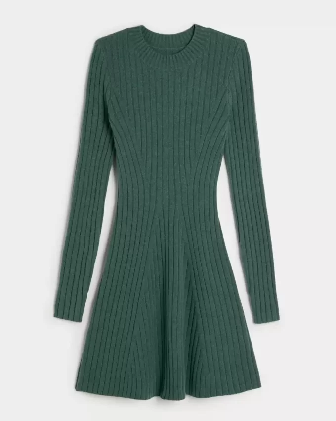 Φόρεμα με ριμπ Skater Mini Sweater Φόρεμα με ριμπ Skater Mini Sweater