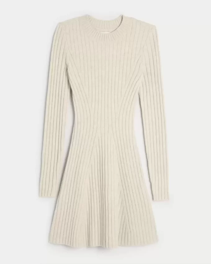 Φόρεμα με ριμπ Skater Mini Sweater Φόρεμα με ριμπ Skater Mini Sweater