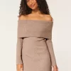 Φόρεμα πουλόβερ για Skater Off-the-Shoulder Φόρεμα πουλόβερ για Skater Off-the-Shoulder