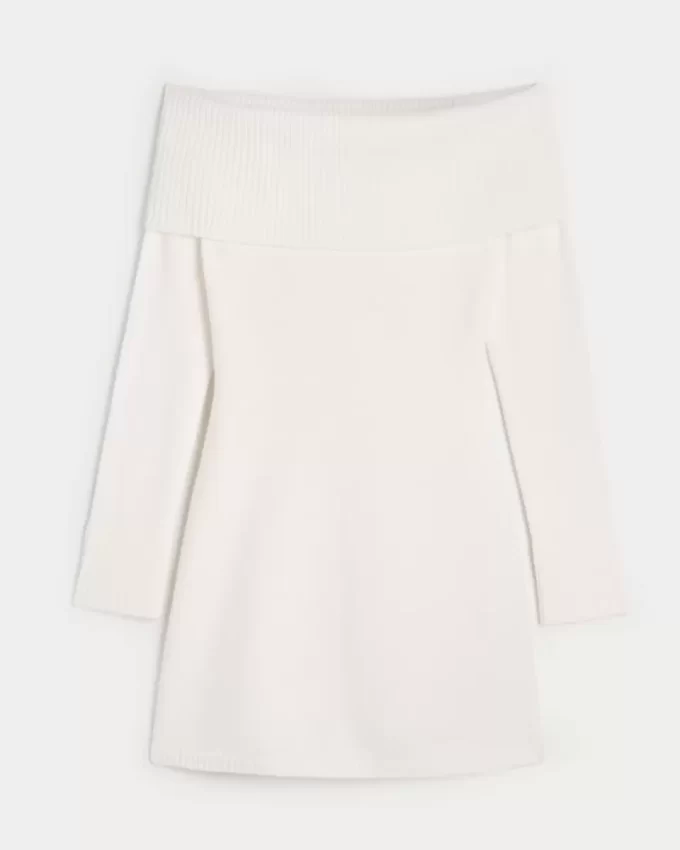 Φόρεμα πουλόβερ για Skater Off-the-Shoulder Φόρεμα πουλόβερ για Skater Off-the-Shoulder