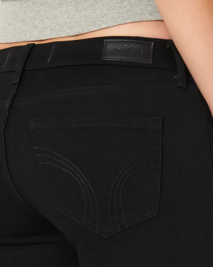 Καμπυλωτό Μαύρο Χαμηλό Σούπερ Skinny Τζιν Καμπυλωτό Μαύρο Χαμηλό Σούπερ Skinny Τζιν