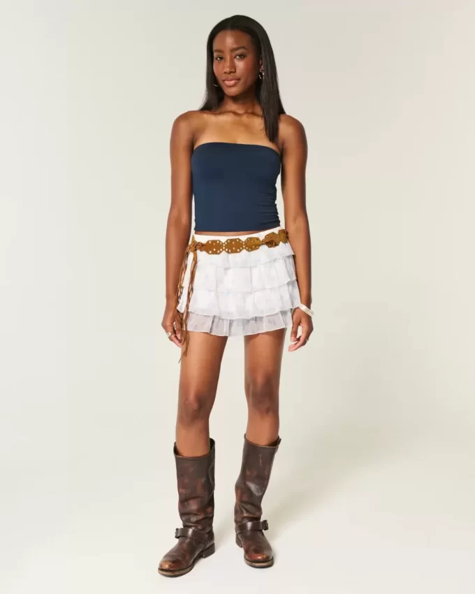 Μίνι Skort από σιφόν Μίνι Skort από σιφόν