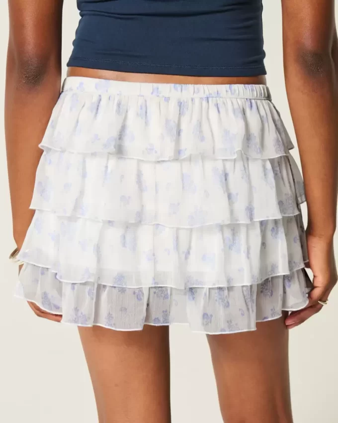 Μίνι Skort από σιφόν Μίνι Skort από σιφόν
