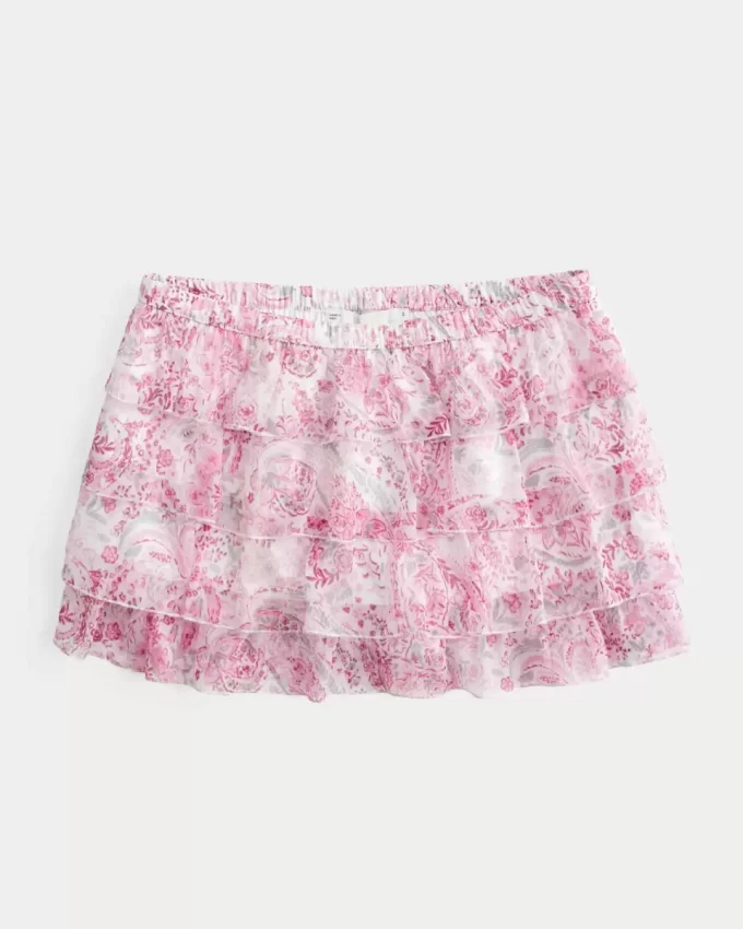 Μίνι Skort από σιφόν Μίνι Skort από σιφόν