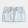 Μίνι τζιν Skort Light Wash με χαμηλό ύψος Μίνι τζιν Skort Light Wash με χαμηλό ύψος