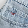 Μίνι τζιν Skort Light Wash με χαμηλό ύψος Μίνι τζιν Skort Light Wash με χαμηλό ύψος