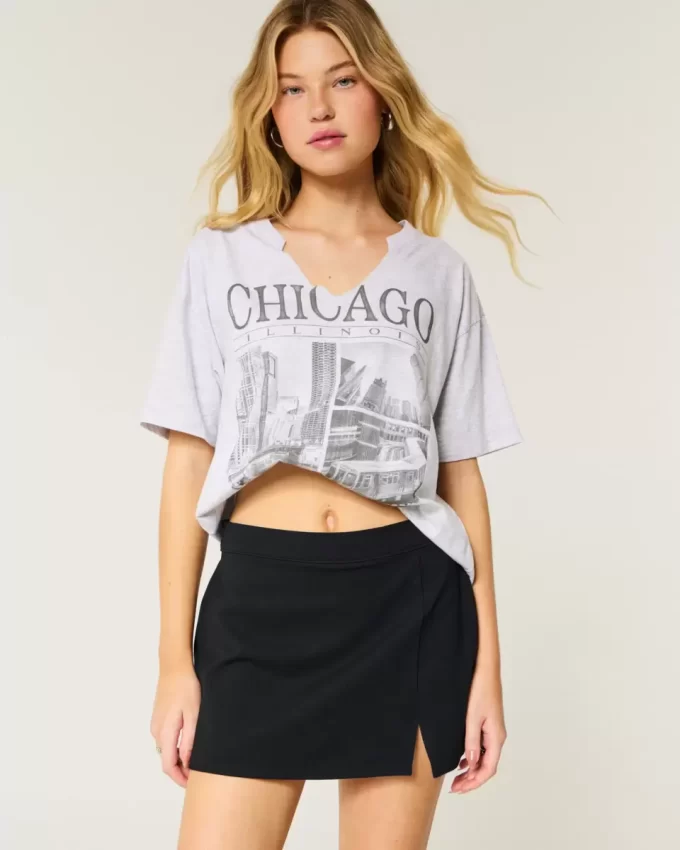 Μίνι Skort Ponte A-Line πολυώροφο Μίνι Skort Ponte A-Line πολυώροφο