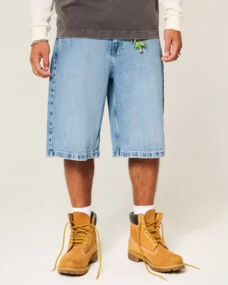 Τζιν σορτς Skull Graphic Super Baggy